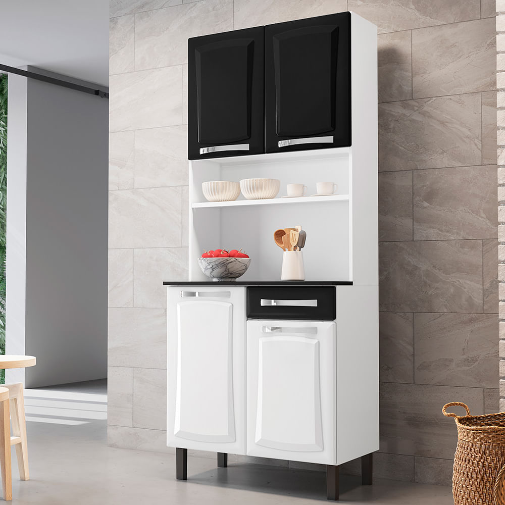 Armário de Cozinha Pratika , 4 Portas e 1 Gaveta