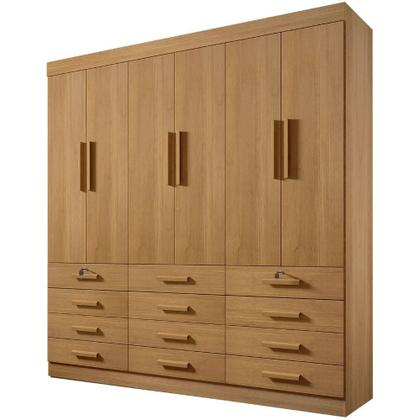 Guarda Roupa Monaco Plus , 6 Portas e 12 Gavetas