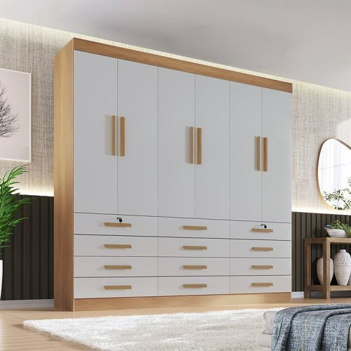Guarda Roupa Monaco Plus , 6 Portas e 12 Gavetas