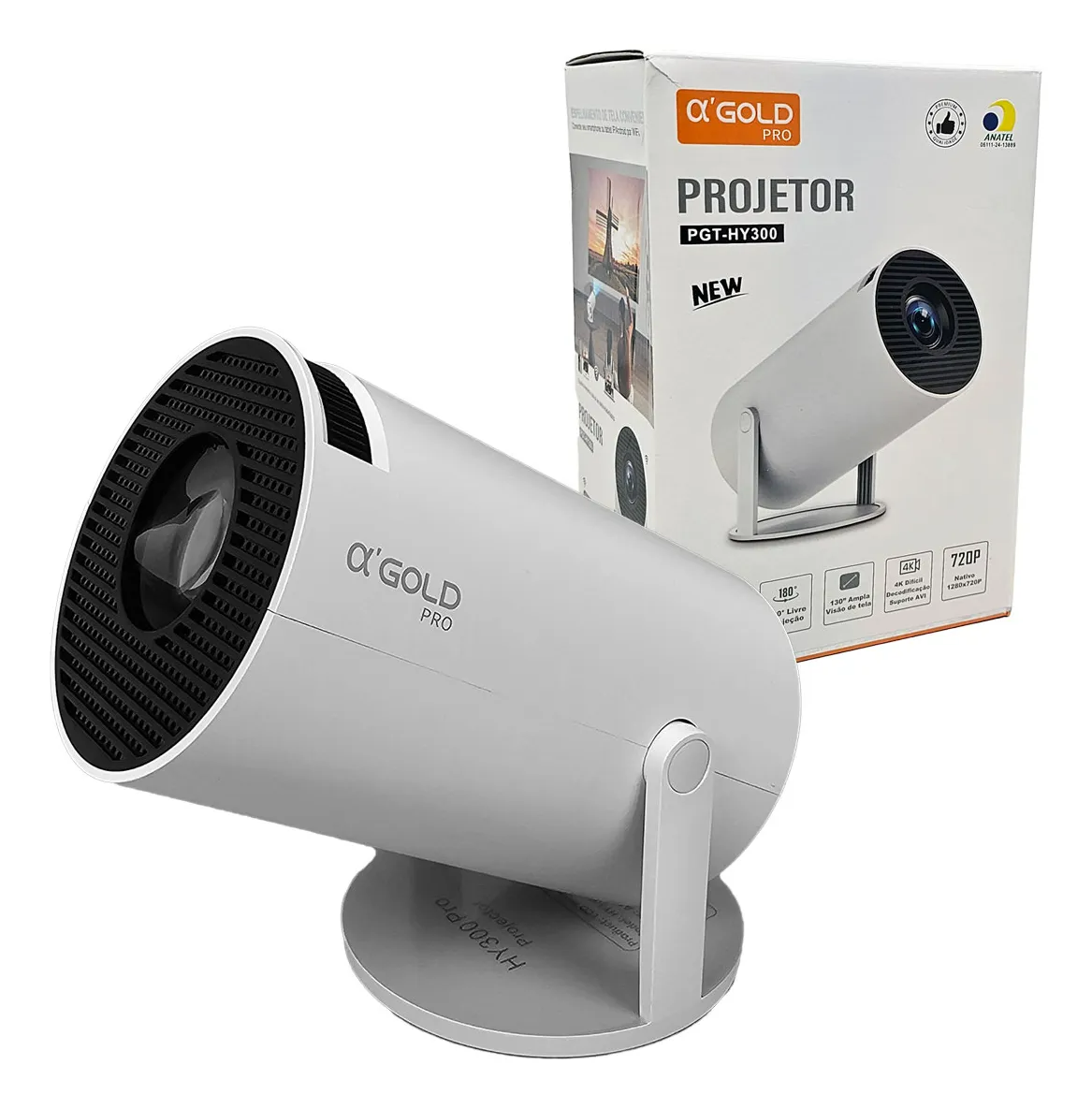 Projetor Portatil Android Hd Wifi 5g Bluetooth Smart Tv