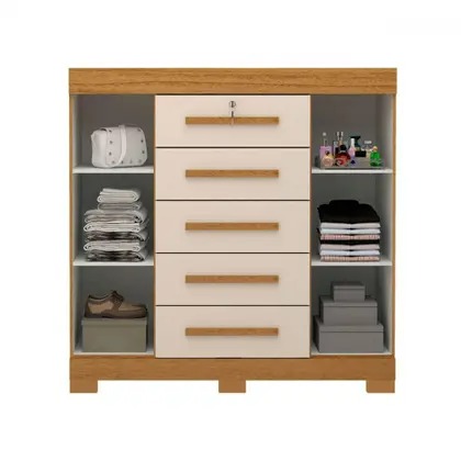 Cômoda Diana 2 Portas 5 Gavetas - ACP